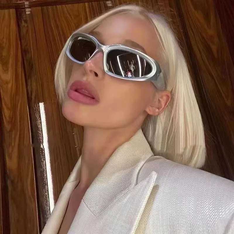 New arrival Popular Womens Sunglasses Punk Sunglasses Unique Oval Sun Glasses Men Goggle Shades Mirror Colorful Y2K EyewearXJ241228
