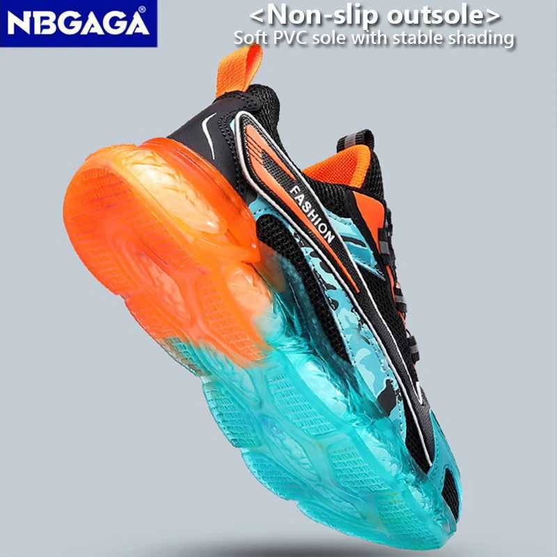 Kids Trendy Sports Shoe Children Non-slip Lightweight Sneaker Outdoor Basketball Breathable Boys Casual Walking Shoe W241228