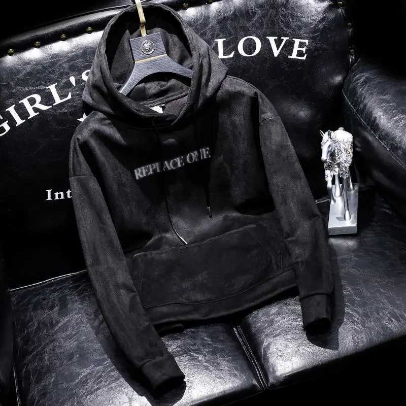 Mens pocket sized mens sportswear Korean style new cotton one-piece simple streetwear Y2k retro winter X241228