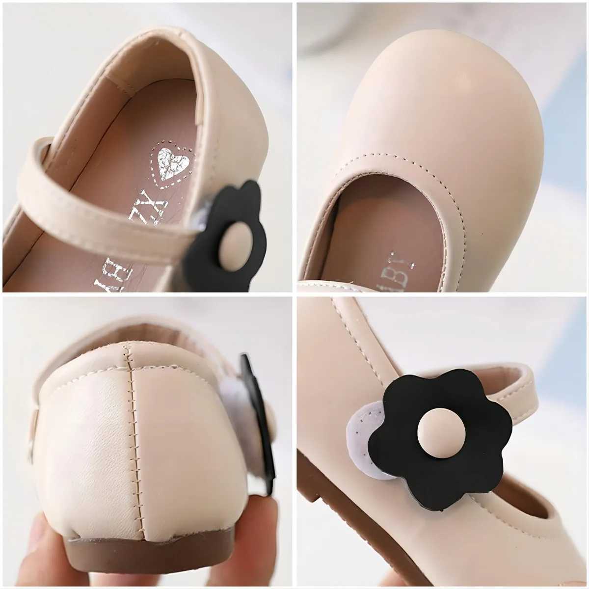 New 2024 Autumn Winter Princess Shoes Grils PU Leather Shoes Kids Fashion Flower Perform Casual Shoes Children Flats Size 21-30 W241228