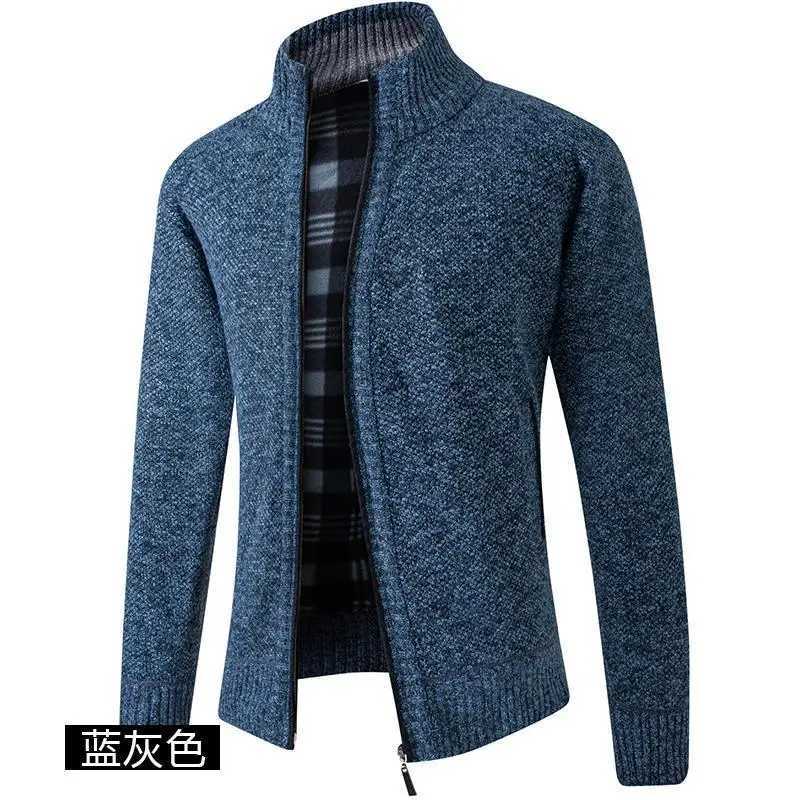 Mens Winter Plus Jackets Velvet Thick Stand Collar Cardigan Mens Autumn Vintage Clothing Pockets Zipper All-match Warm Outwear W241228