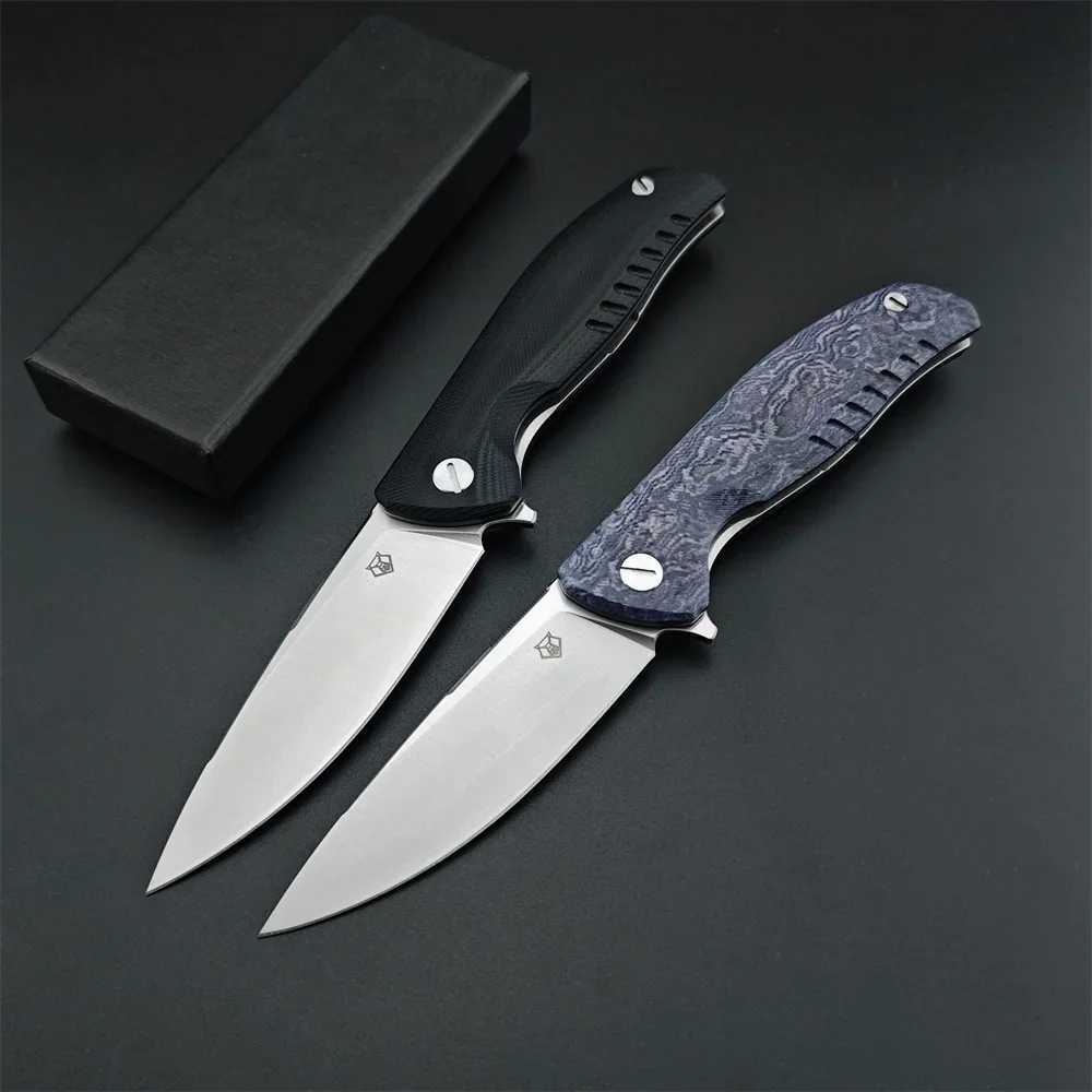 Shirogorov Folding Pocket Knife D2 Blade G10 Hand Mens Gift Outdoor EDC Survival Cam Hiking Hunting Cutting ToolsXJ241228