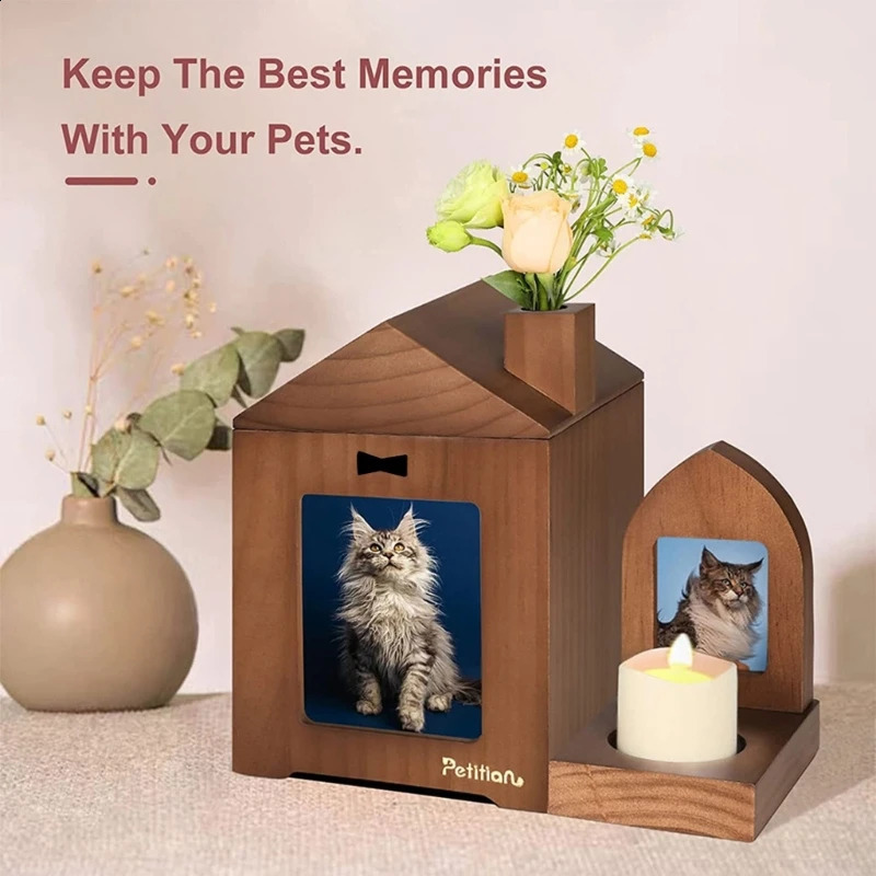 Dog Urn Cremation Holder Memorial Gifts Memorial Picture Frame Rememberable Urn for Deceased-Pet 241225
