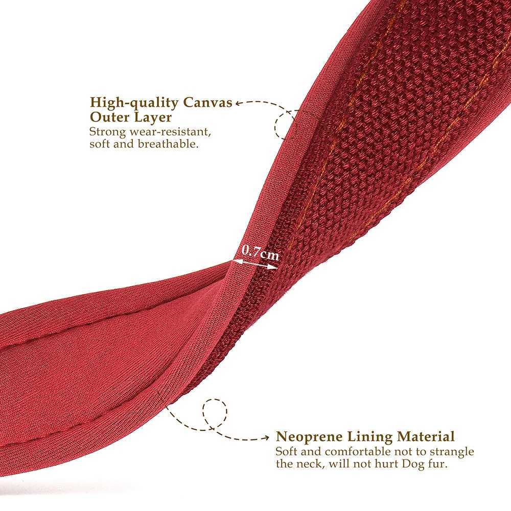 Durable padded dog collar adjustable nylon dog collar pet training walking collar sturdy suitable for small and medium-sized dogs bulldogs and lapdogs