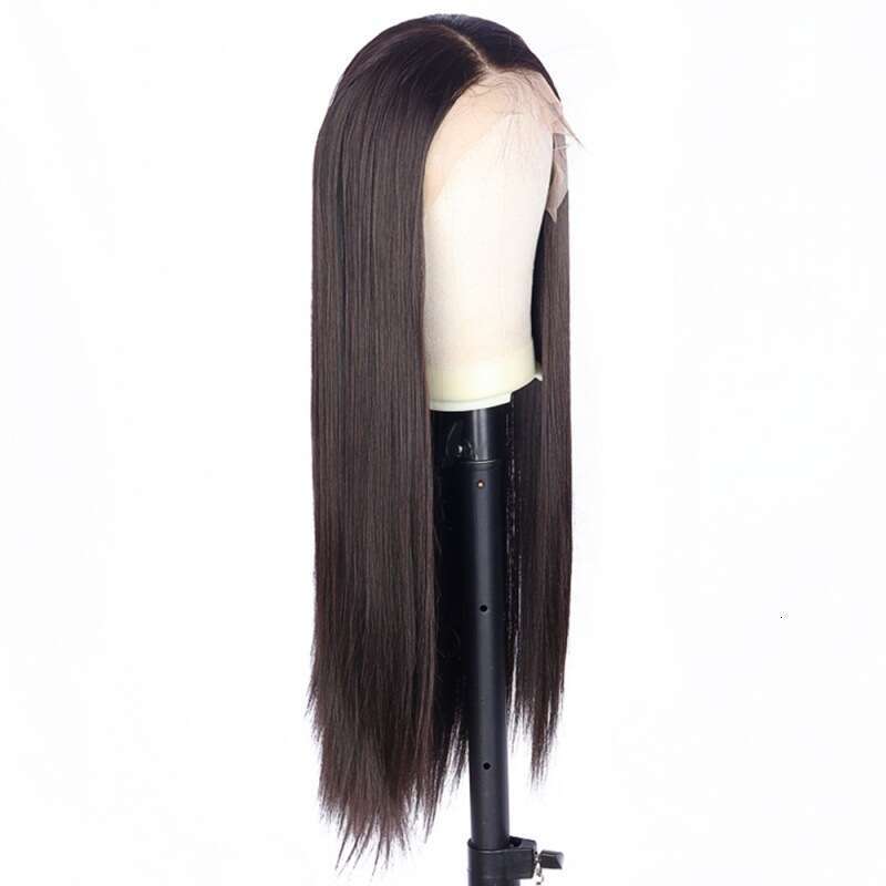 Female 13 * 4 Front Long Straight Synthetic Headband Lace Wig Kq2 Kq2
