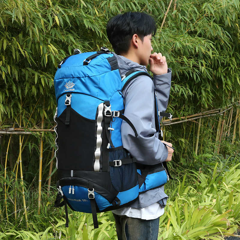 New Hiking Bag With Large Capacity And Multifunctional 60l Outdoor Waterproof Backpack Comes With Rain Cover Travel Bags 240920