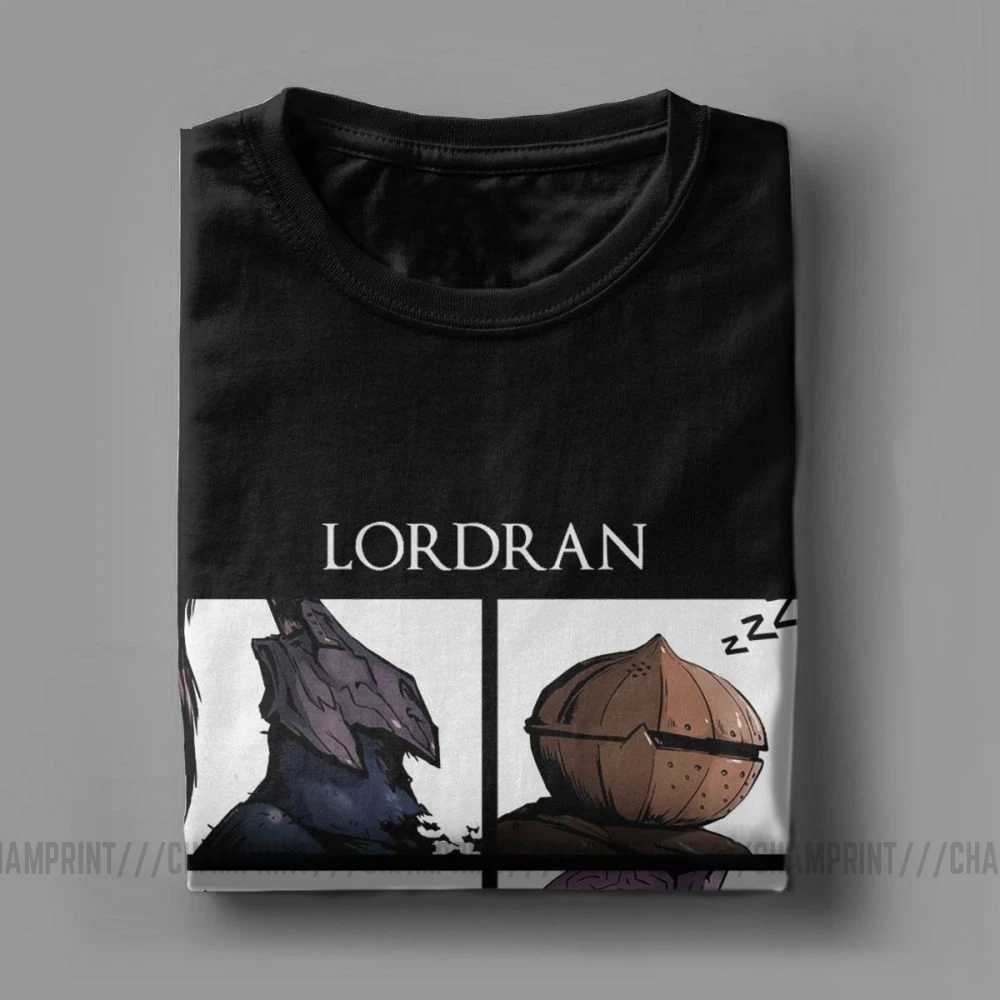 Mens Dark Souls Praise Sun Game T-shirt Novel O-neck Short sleeved Cotton T-shirt Printed T-shirt X241228