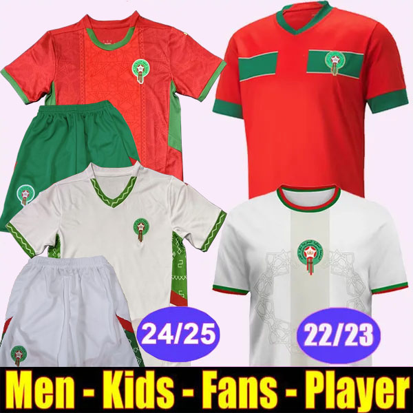 22 23 Morocco Mens Soccer Jerseys National team HAKIMI SAISS ZIYECH Y.EN-NESYRI Home Away And 24 25 Home Away Football Shirts Uniforms