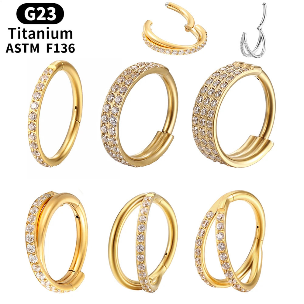 G23 Piercing Nose Ring For women ASTM F136 Body Jewelry Cartilage Tragus Diaphragm Hing Hoop earings 241227