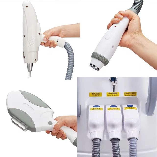 3 in 1 OPT IPL HR SR Hair Removal Laser Machine Nd Yag Permanent Laser Tattoo Removal and RF Skin Rejuvenation Beauty Machine