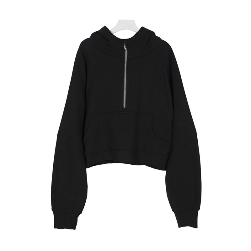 Top Sell Women's Yoga Scuba Half Zip Hoodie Sports and Leisure Women's Gym Workout Clothing Yoga Wear Coat Winter Jackets Long Sleeve Top Sportswear