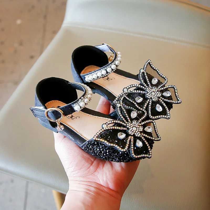 Girls Princess Shoes Butterfly Mesh Diamond Dream For Children Single Shoe Spring Cover Toe 21-36 Infant Sweet Kids Flats W241228