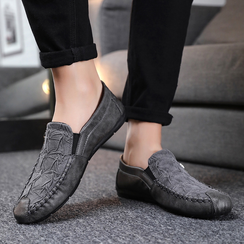 Fashion Mens Casual Breathable Lightweight Loafers Outdoor Lazy Flats Comfortable Male Sneakers Walking Shoes