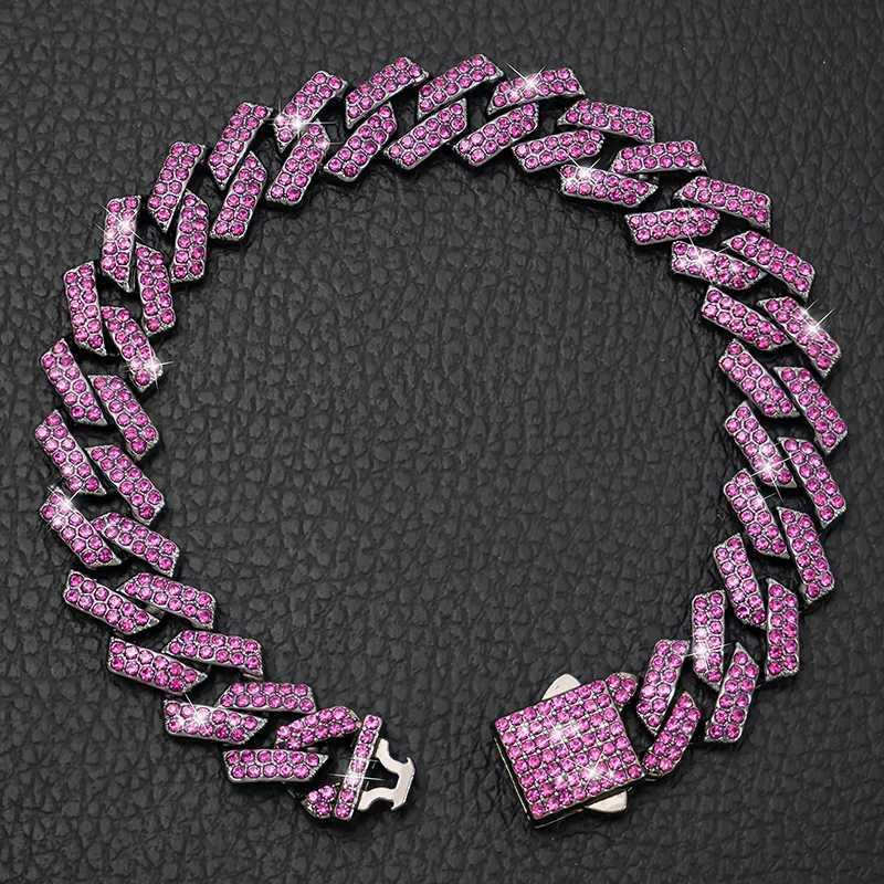 15MM Wide Diamond Luxury Necklace for cat dogs Bling Jewelry Dog Chain Collar Cuban link Gold Chains for small medium Dogs pet M241228