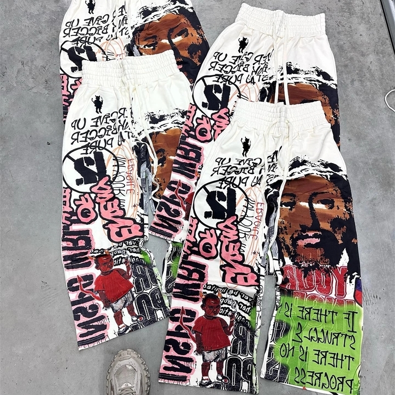 Retro Camo Sweatpants Y2K Pants Mens Womens Hip Hop Tactical Camo Baggy Casual Pants Gothic Elastic Waist Jogging Trousers 241226