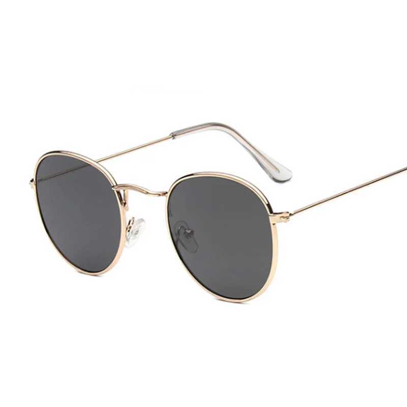 Vintage Small Round Sunglasses Woman Classic Retro Brand Design Sun Glasses Male Mirror Fashion Female Shades Lunette De Soleil W241228