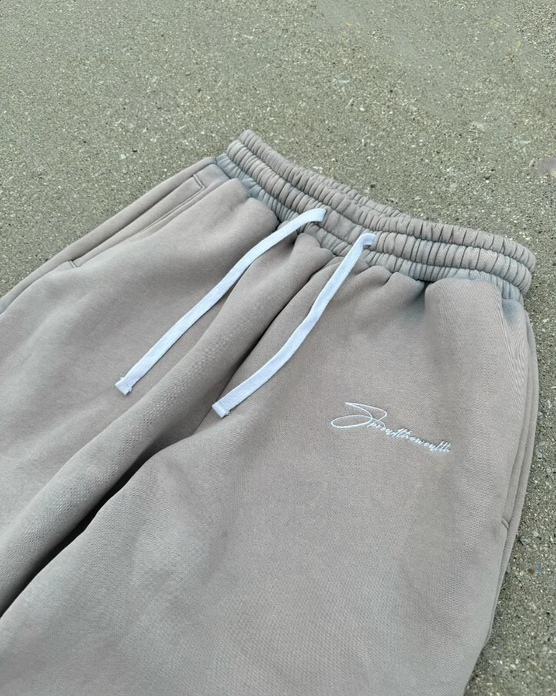 Y2K pants casual fashion couple men and women elastic waist wide leg pants High street trend Harajuku loose sweater 241227