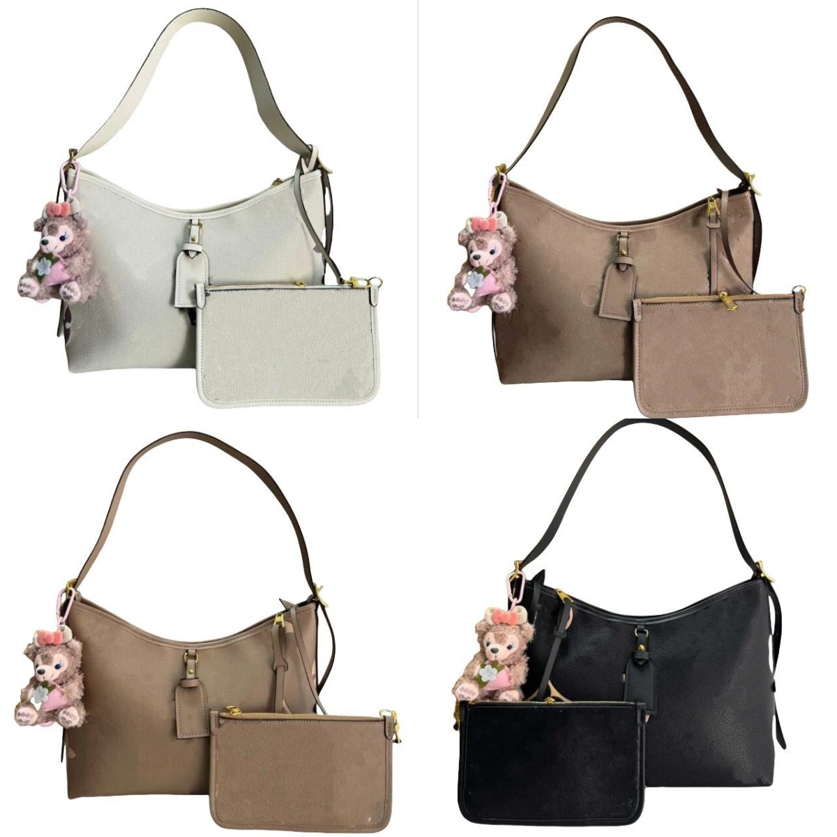 Crossbody designer bags carryall MM PM shoulder bag for women lady smooth leather casual outdoor business handbag with wallet popular black te086