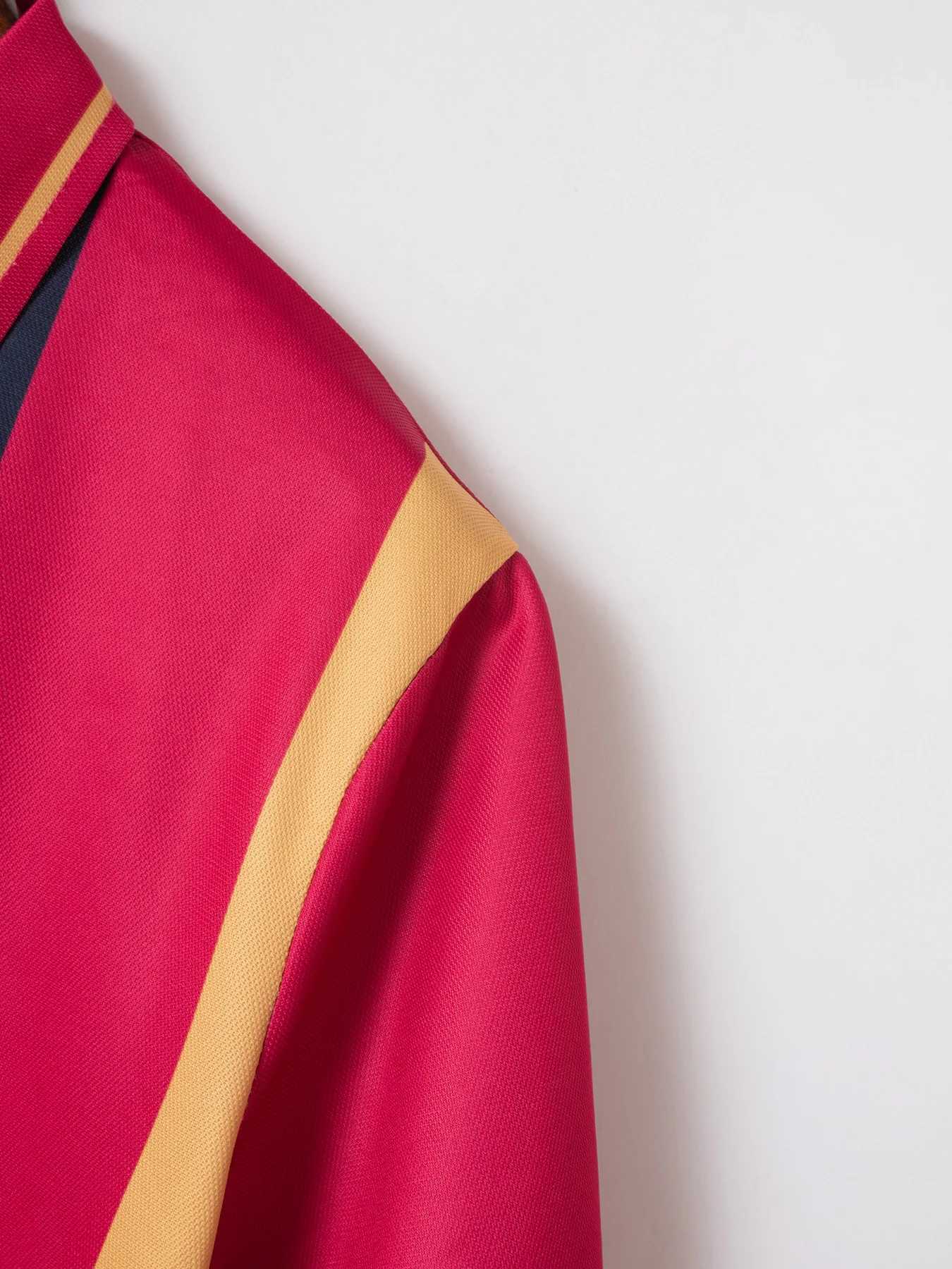 2024 new mens casual shirt shirt printed lapel button business solid color matching T-shirt X241228