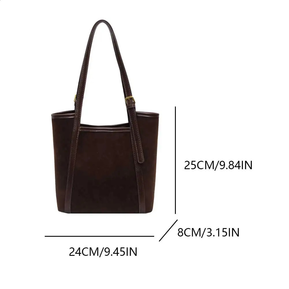 Retro Shoulder Bag PU Leather Top Handle Handbag Large Capacity Shopper Bag for Women Work Shopping Travel 241228