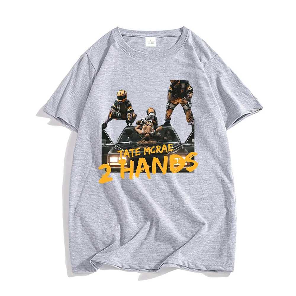 Miss Possessive Tour 2025 T-shirt Tate McRae 2hands Printing Tshirts Soft Round Neck Comfortable T-shirt Cotton Ts Men Women X241228