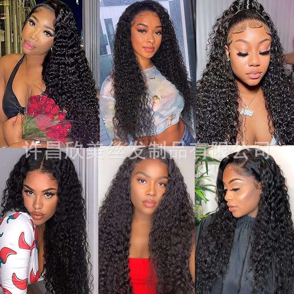 13 * 4 Front Lace Headband, Small Real Wig, Curly Hair Kq1 Kq1
