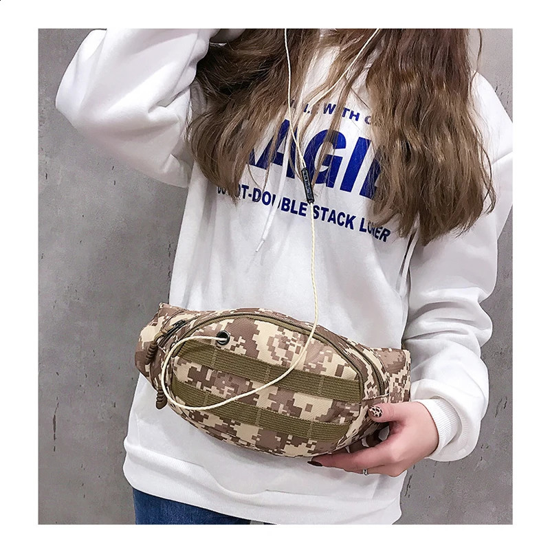 Utility Tactical Waist Pack Outdoor Bag Pouch Military Camping Hiking Waist Belt Bags Camouflage Fanny Pack Chest UBS Bag Bumbag 241228