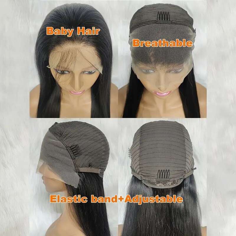 13 * 4 Front Lace Headband Straight Frontal Real Wig Kq2 Kq2