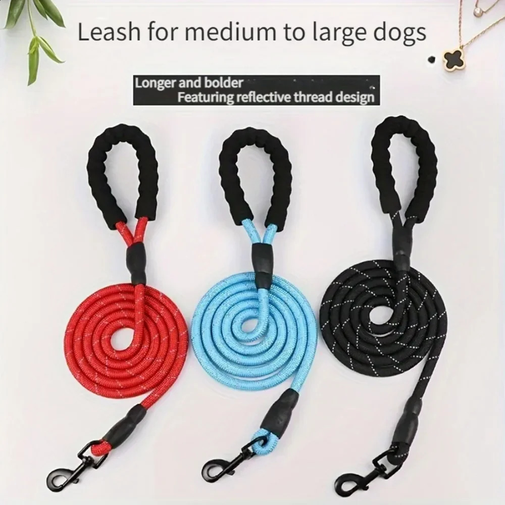 dog tow rope Leash Explosion Proof Punch P Leash Retractable Dogs Walker Dog Training Chain Small Medium Large Leash 241225
