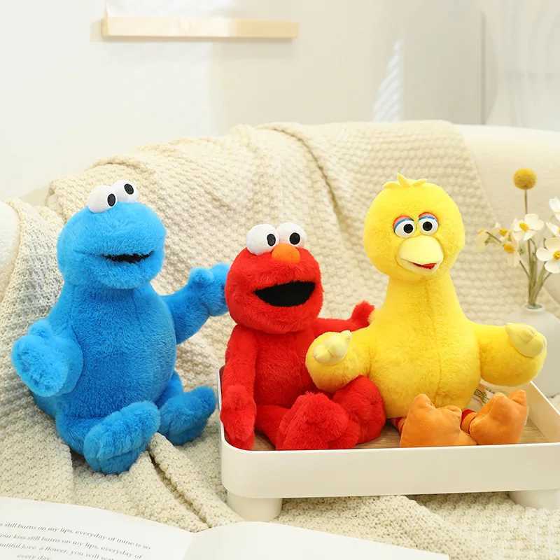 Sesame Street Plush Doll Red Elmo Blue Cookie Guy Yellow Big Bird Plush Toys Super Soft Childrens Birthday Gift X241227