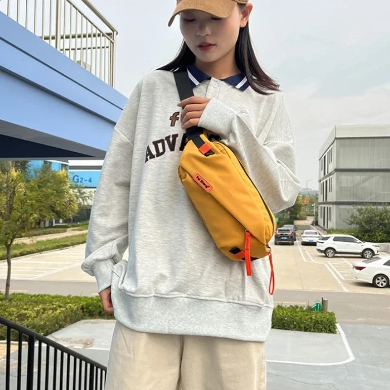 Simplicity Zipper Nylon Youth Ladies Waist Packs Advanced Sense Couple Style Casual Bags for Women Bolsas De Mujer 241223