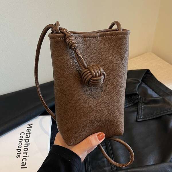 Internet Celebrity Retro Mini Women's New Minimalist Casual Mobile Phone Bag, Korean Version Versatile Single Shoulder Crossbody Bag