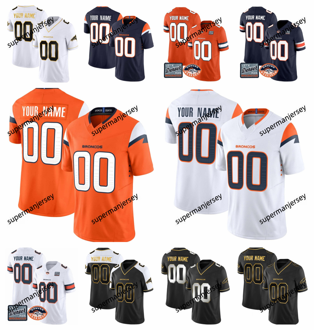 Mens Javonte Williams Football Jerseys Pat Patrick Surtain II Bo Nix Jarrett Stidham Zach Courtland Sutton Peyton Manning Quinn Meinerz Tim Patrick