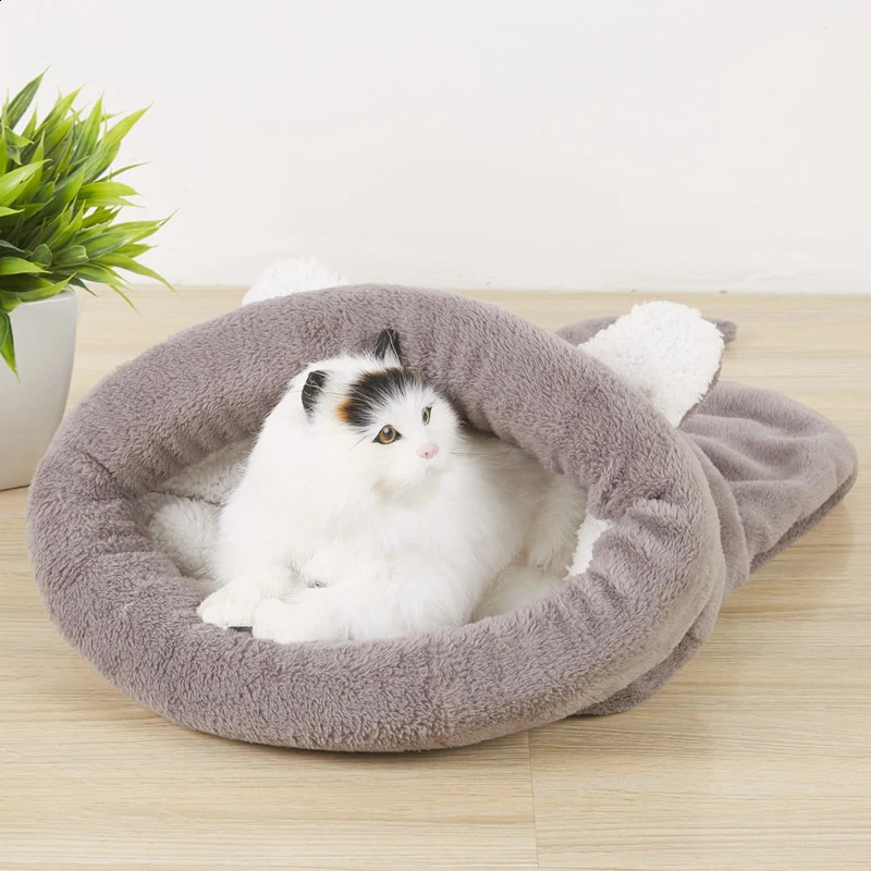 Soft Cat Sleeping Bag Small Cats Tent Yurt Bed Warm Pet House Lovely puppy Kennel Cushion Pets Supplies ZL223-3 241225