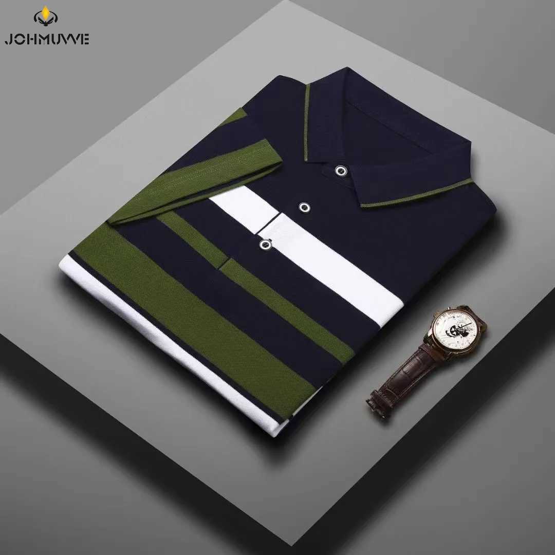 JOHMUVE Fast Shipping Spring/Summer Striped Mens Short Sleeve shirt Shirt Casual Short Sleeve Top Mens T-shirt X241228