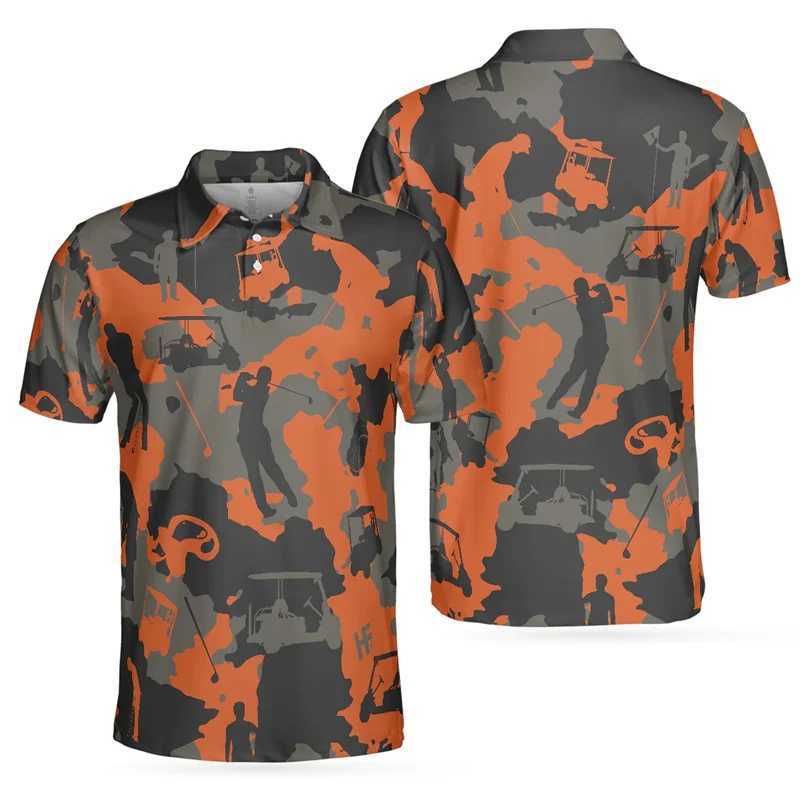 Camouflage ing 3D printed short sleeved mens shirt shirt casual outdoor T-shirt Harajuku button shirt shirt X2412281