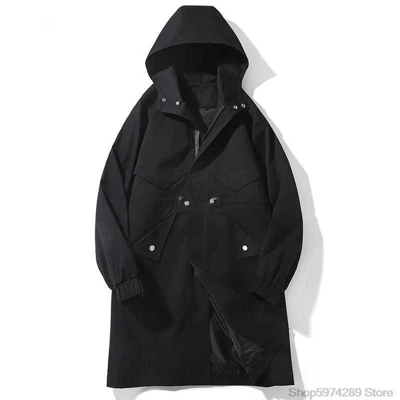 Trench coats men hooded 2024 Autumn New Classic Fashion Trendy Long Coat Men Casual Loose Comfortable High Quality Trench Coat W241228