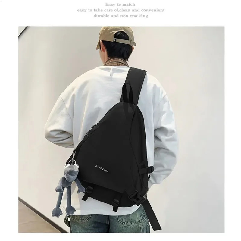 Chest Bag Mens Crossbody Multi Functional Casual One Shoulder Backpack Large Capacity Couple Style Bolsa 241223