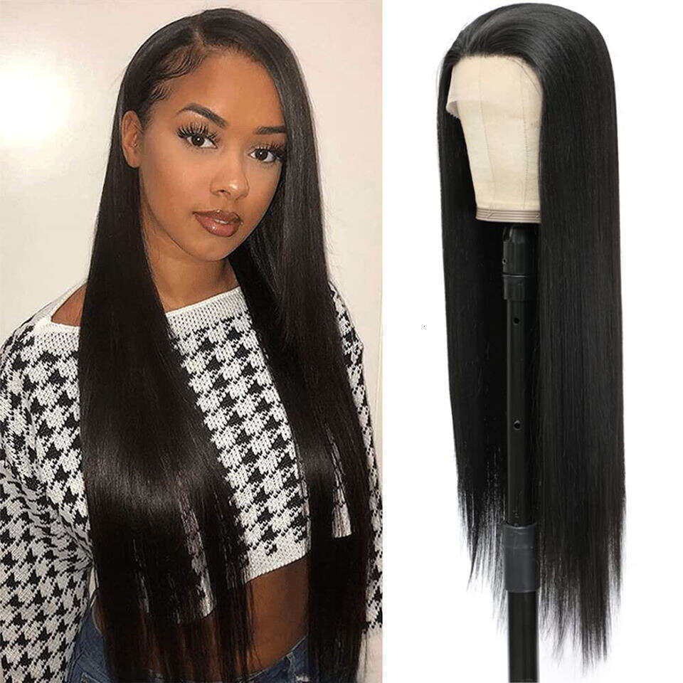 13 * 4T Split Front Long Straight Hair Chemical Fiber Headband Lace Wigs Kq2 Kq2