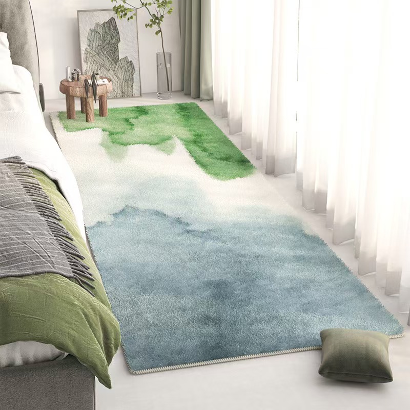 flower-3766-70-503- LLBB-Beige Minimalist Striped Carpet Large Area Living Room Carpets Comfortable Soft