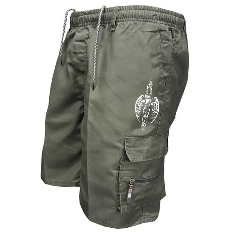 Slim stretch fitness shorts Mens lightweight summer multi-pocket camouflage shorts W241228