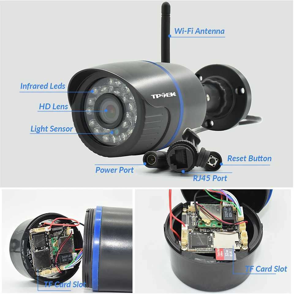 4MP 1080P IP Camera Outdoor WiFi Security Camera Wireless Video Surveillance Wi Fi Bullet CCTV HD Camara CamHipro CamHi CamXJ241228