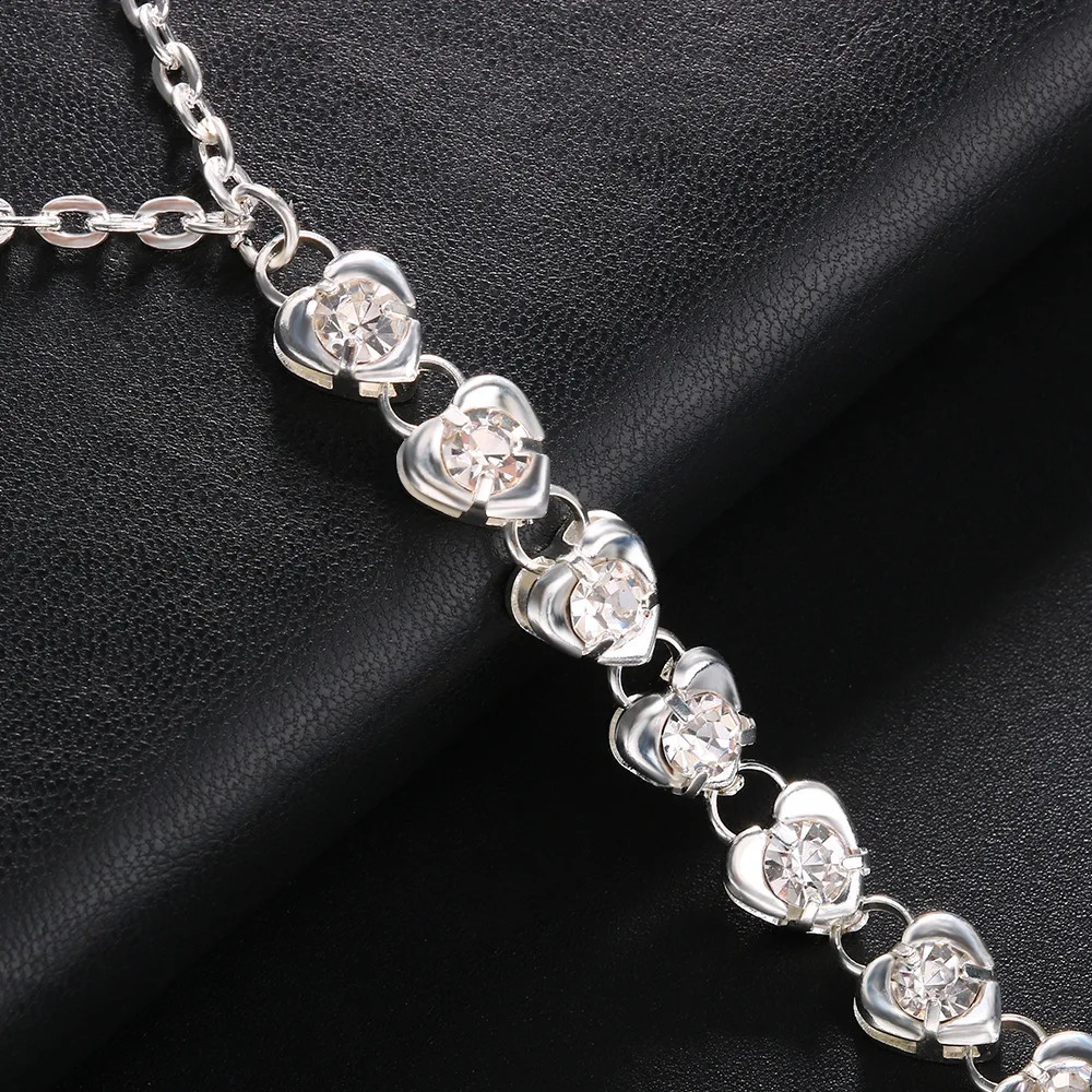 Rhinestone Chest Support Body Jewelry Sexy Bikini Crystal Chain 241228