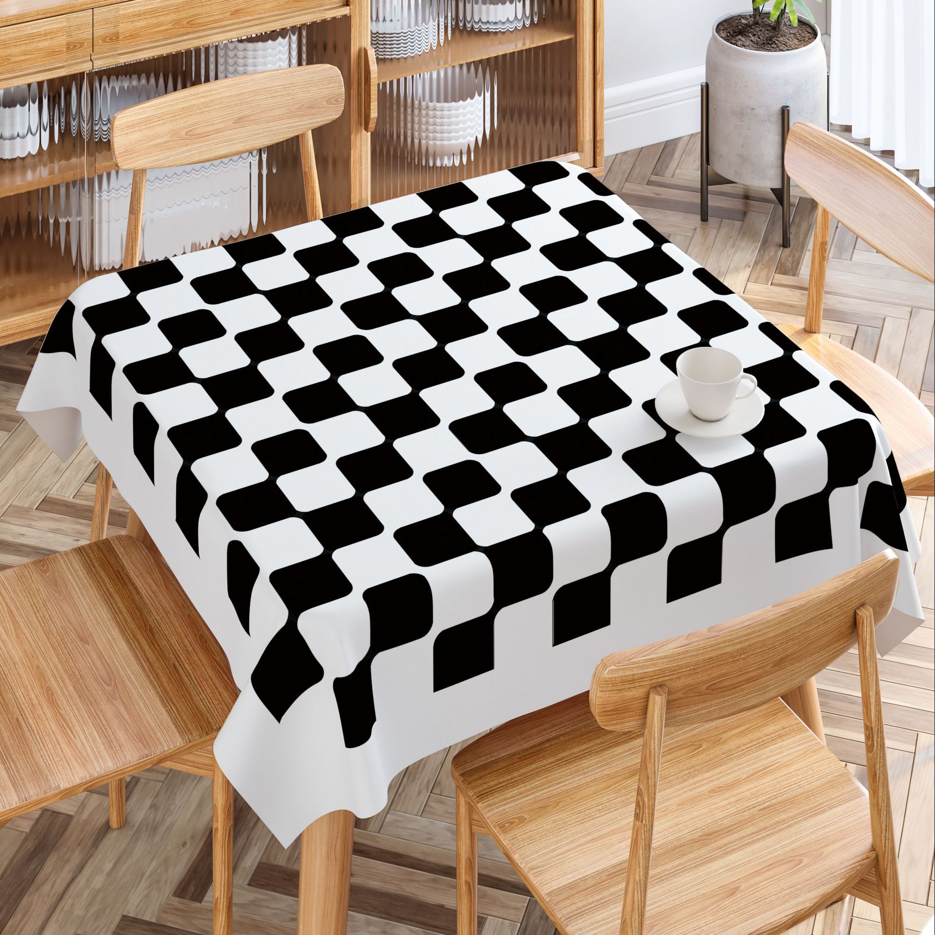 2025 Square Household Waterproof and Oil-proof Leave-in Tablecloth Premium