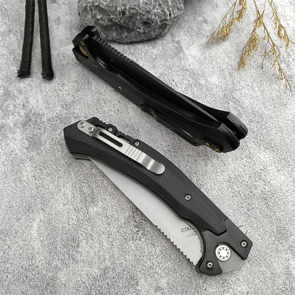 High Quality Russian HOKC Tactics Assisted Flipper Pocket G10 Portable Outdoor Folding Camping Multifunctional EDC Cutting Tool Fruit Knife 15535 3300