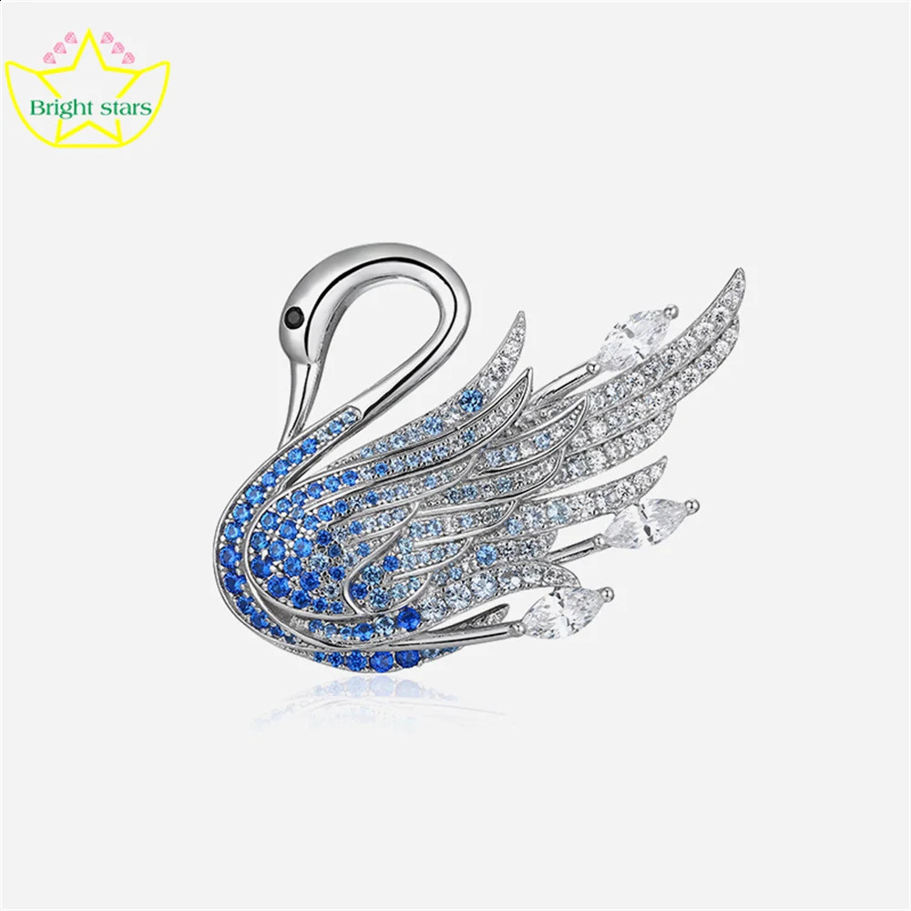 Bright Stars S925 sterling silver brooch womens anti-slip buckle silk scarf buckle clothing accessories press button brooch 241227