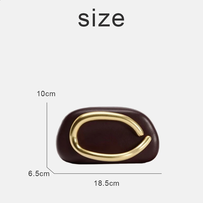 Ladies Mini Clutch Evening Bags For Women Handbags And Purses 2025 In PU Metal Grip Oval Box Chain Shoulder 241227