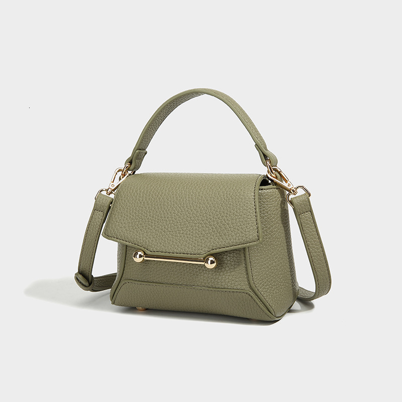 Mini Handbag 2024 Spring And Summer Fashion Litchi Pattern Shoulder Niche Simple Versatile High-End Crossbody Women's Bag