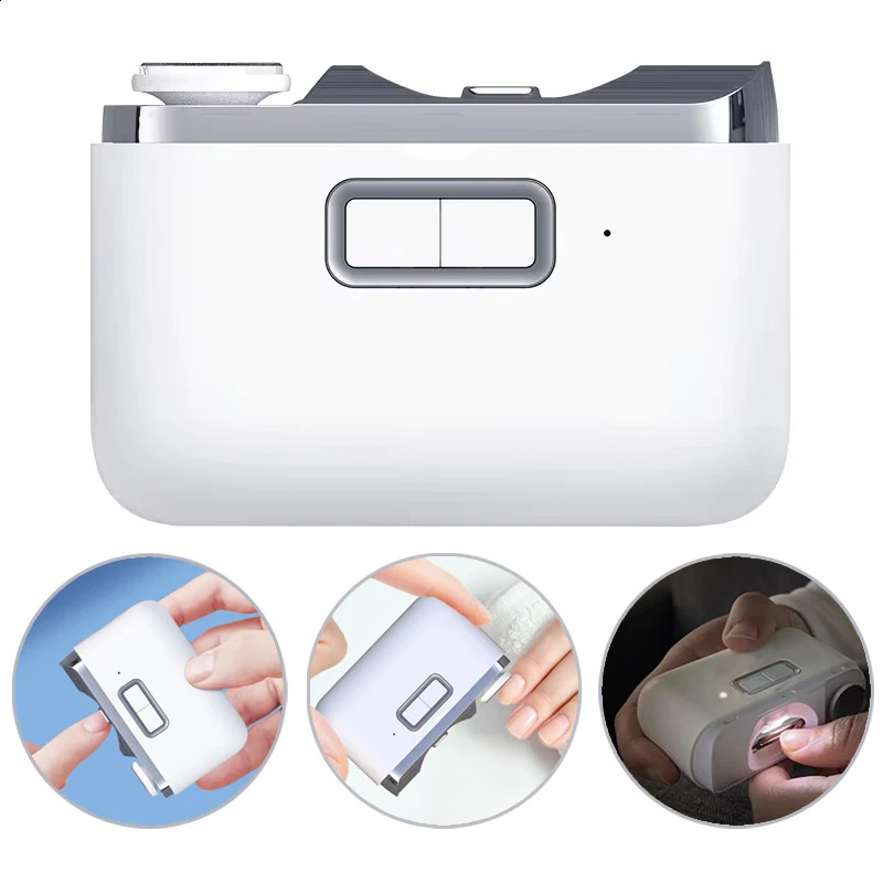 Electric Nail Clippers Automatic Anicure Trimmer With Light Adult Baby Fingernail Toe Scissors Pedicure Polishing Nails Cutter 250103