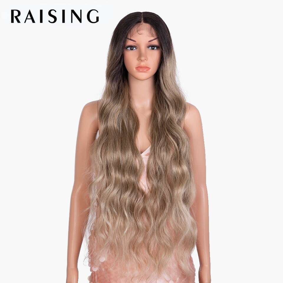 Xuchang Rebecca Front Lace Women's Long Curled Hair Big Wave Synthetic Wig Headset Kq2
